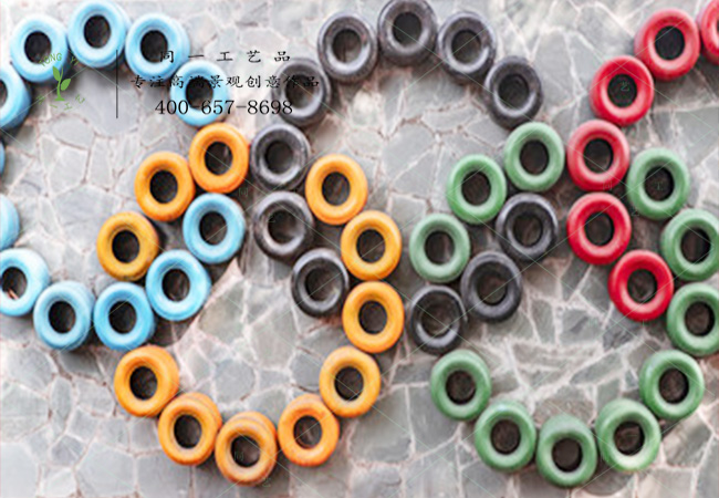 輪胎工藝品墻體裝飾