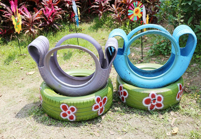 輪胎工藝品花藍裝飾