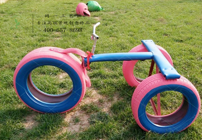 輪胎工藝品小三輪車(chē)造型